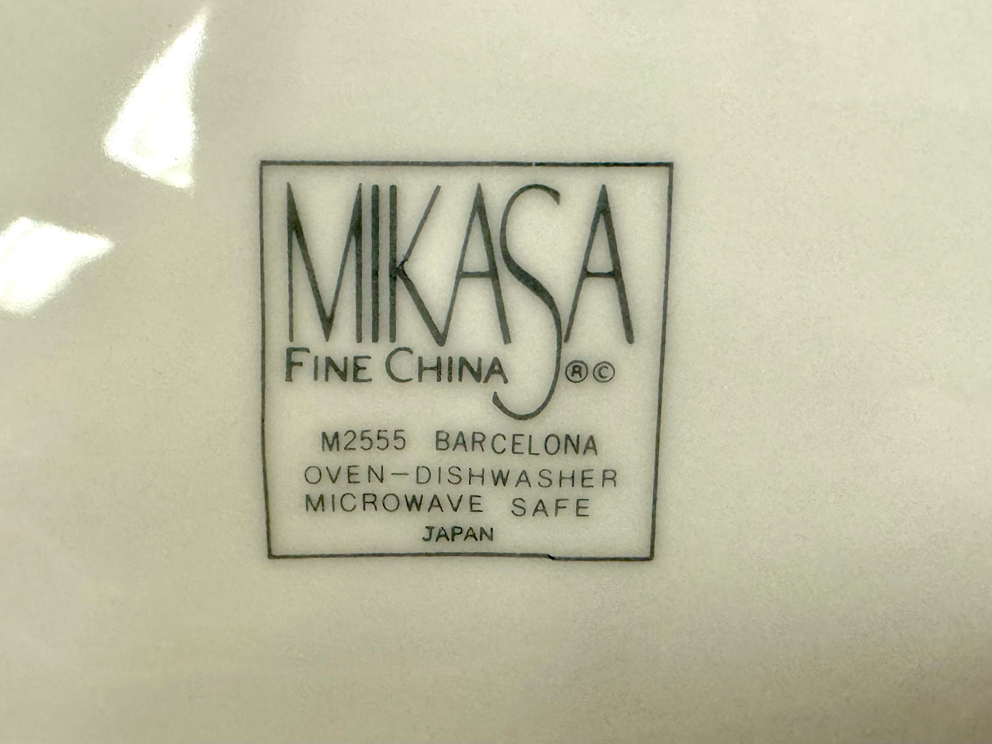 1990s Mikasa "Barcelona" Fine China Plate & Mug Set