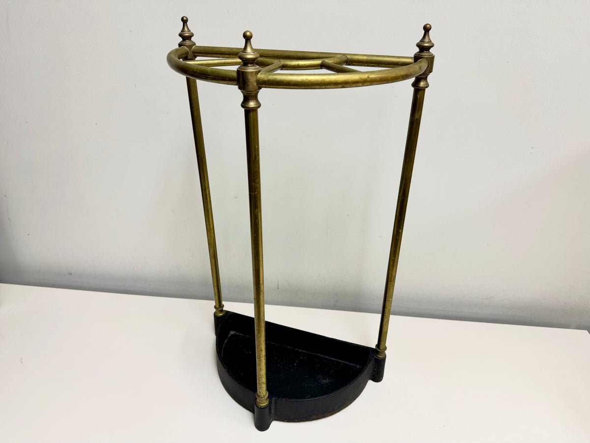 Antique Brass & Cast Iron Umbrella Stand