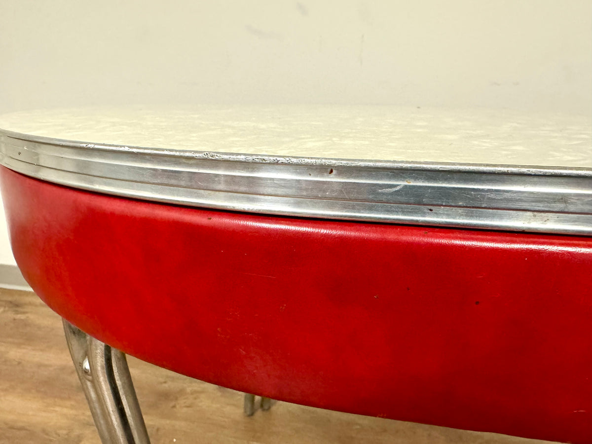Juego de comedor rojo de los años 50