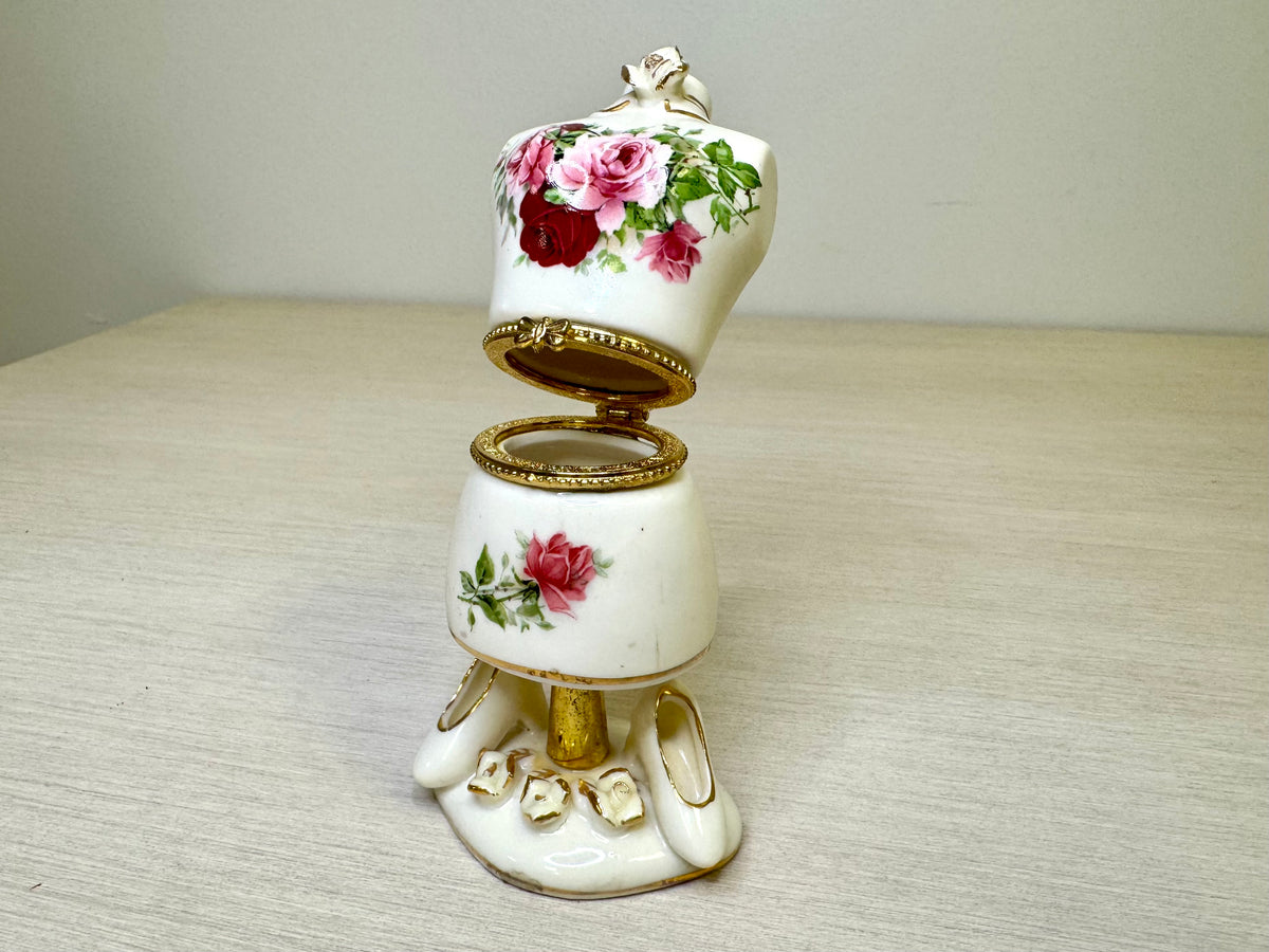 Porcelain Victorian-Style Trinket Box