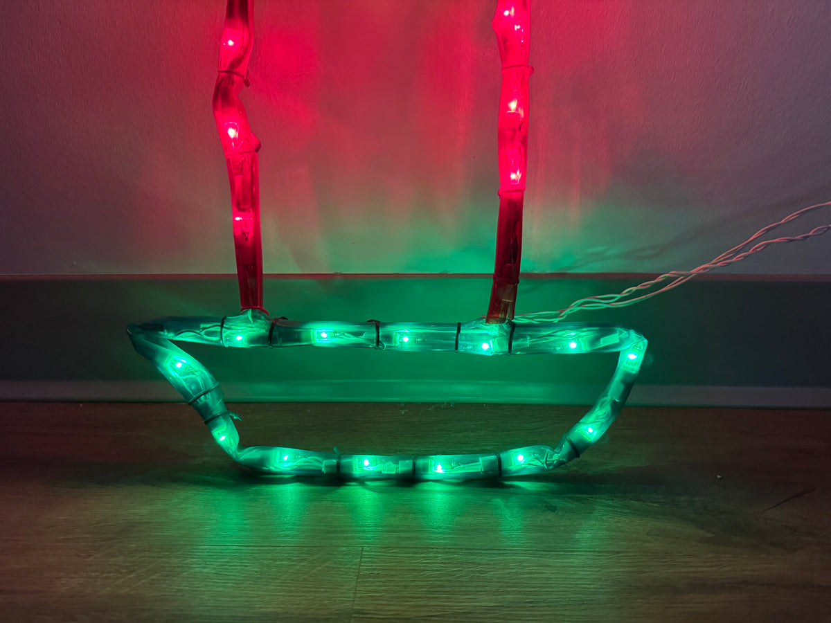 Decoración de vela iluminada Mr. Christmas de los años 90