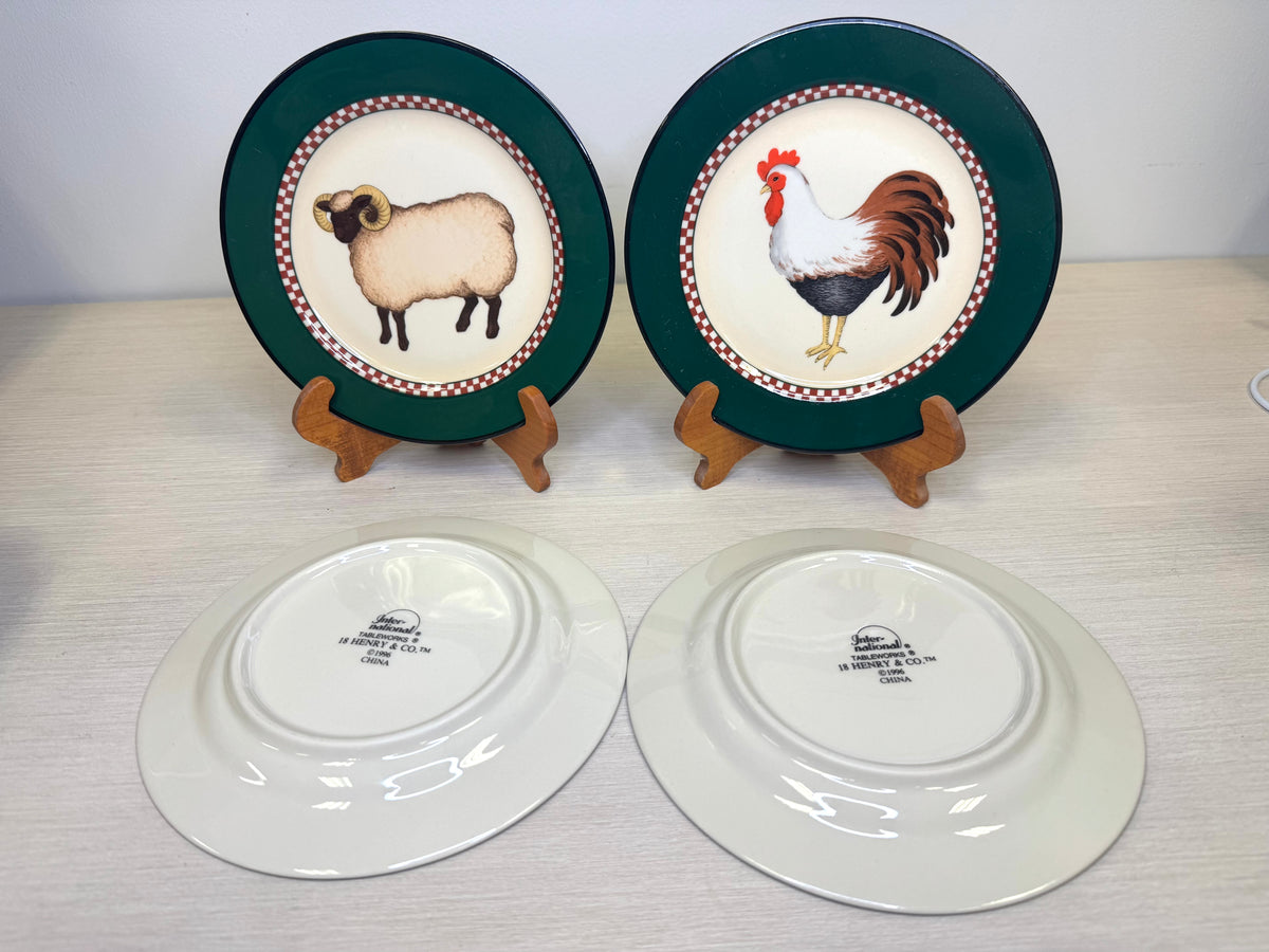 Juego de Platos de Animales de Granja Henry & Co. 1996