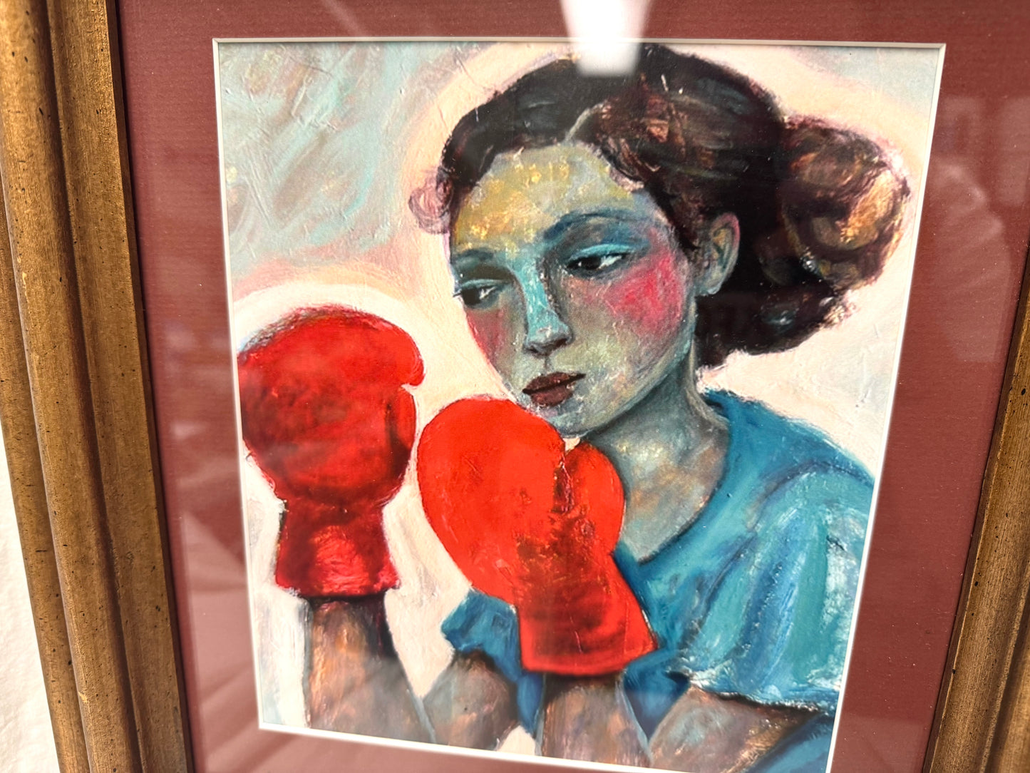 "Fighter" Framed Art Print by Tonya Engel