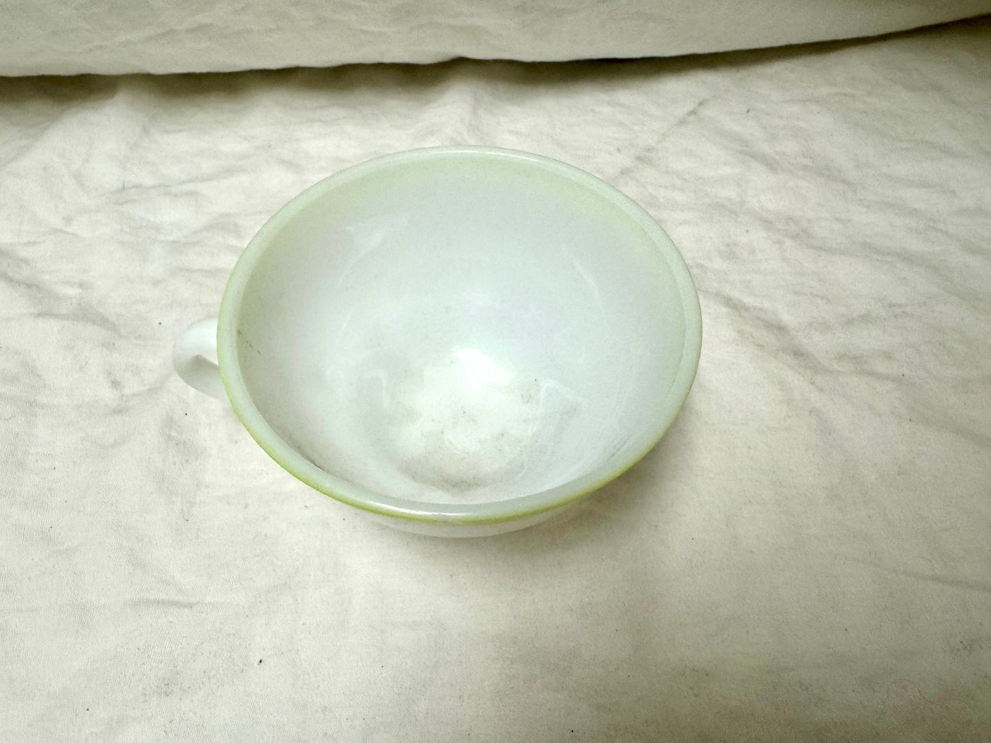 Vintage Lime Pyrex Milk Glass Teacup
