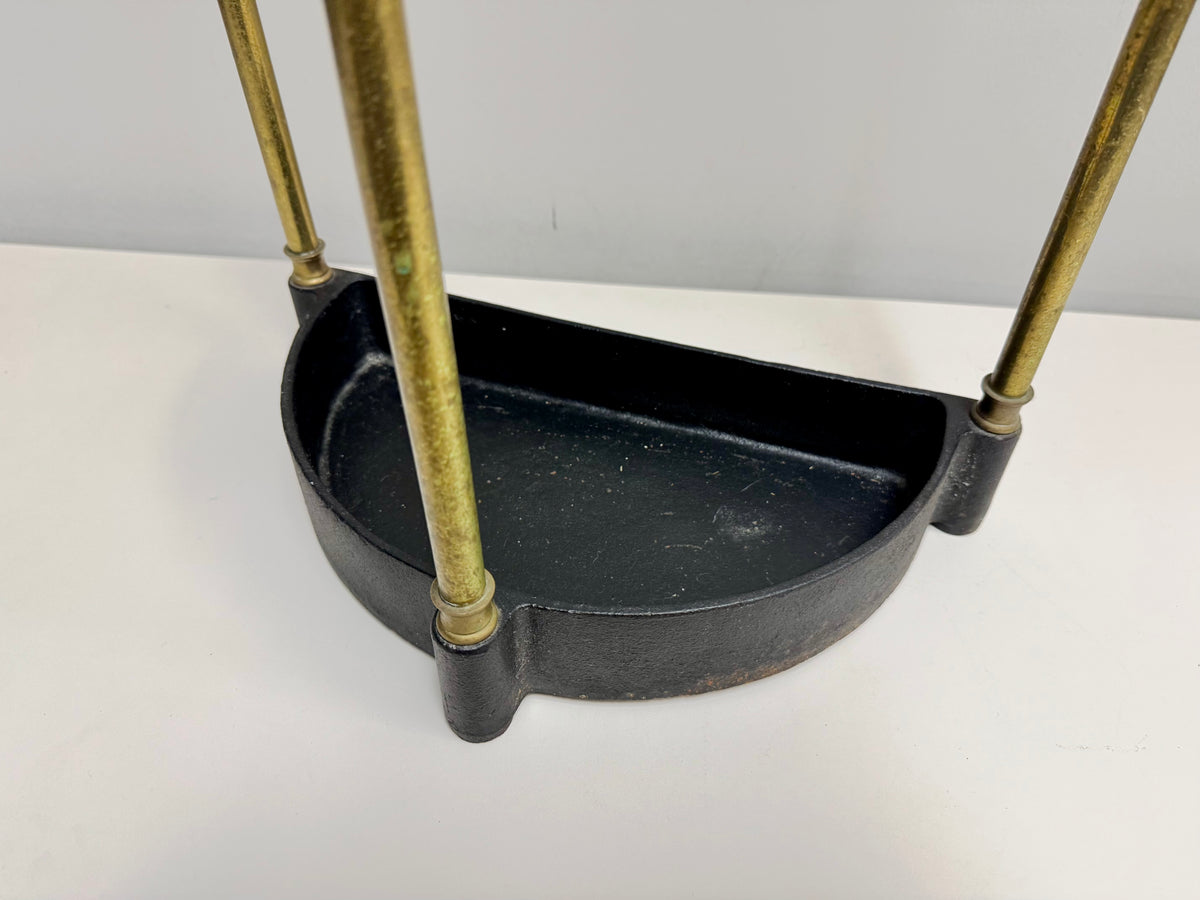 Antique Brass & Cast Iron Umbrella Stand