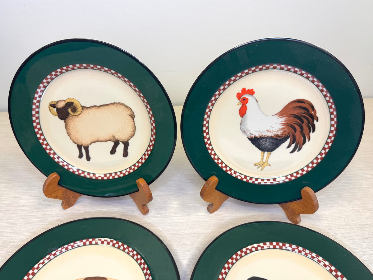 Juego de Platos de Animales de Granja Henry & Co. 1996
