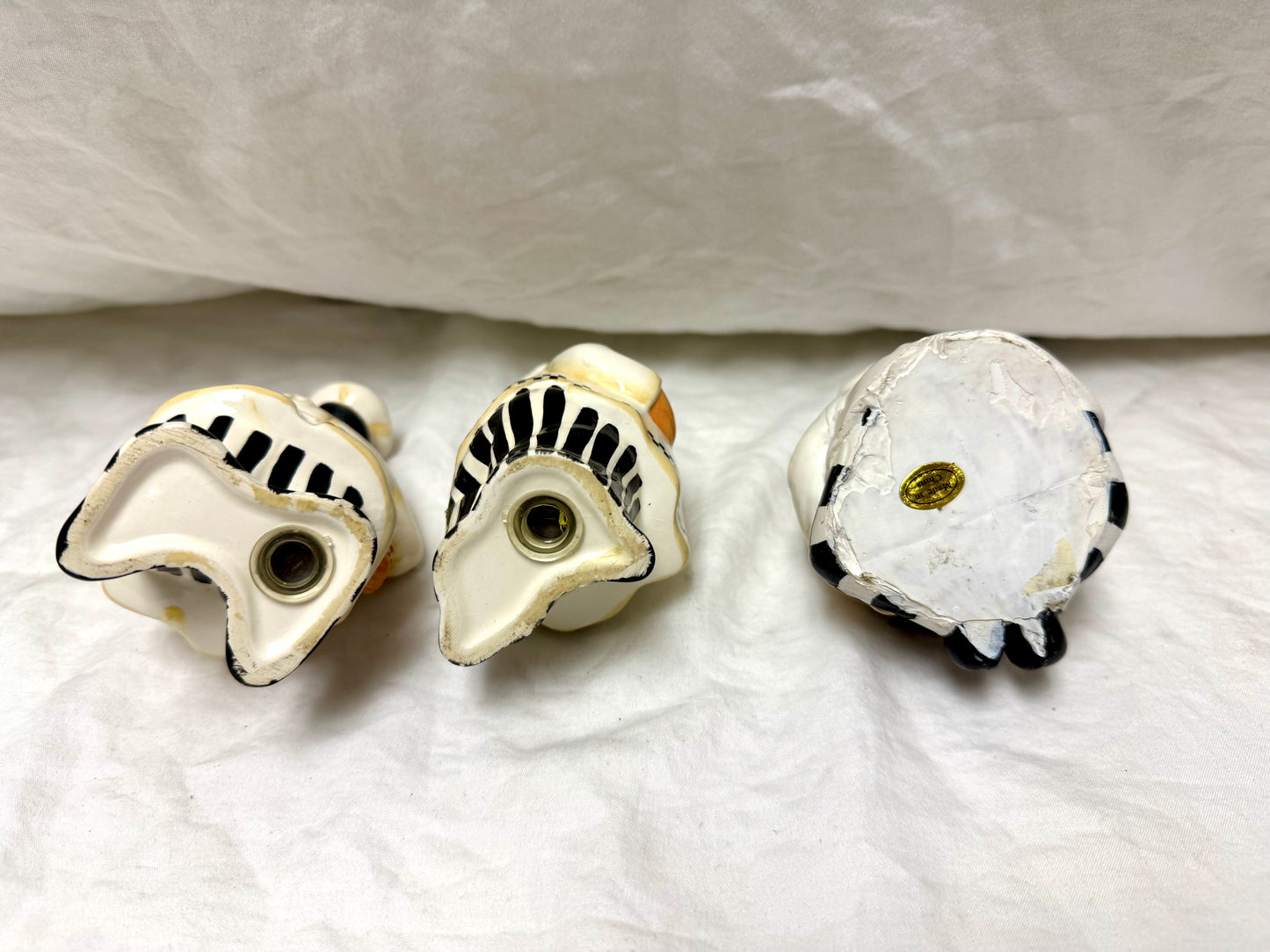 Chef Salt/Pepper Shakers & Sitting Chef Figurine