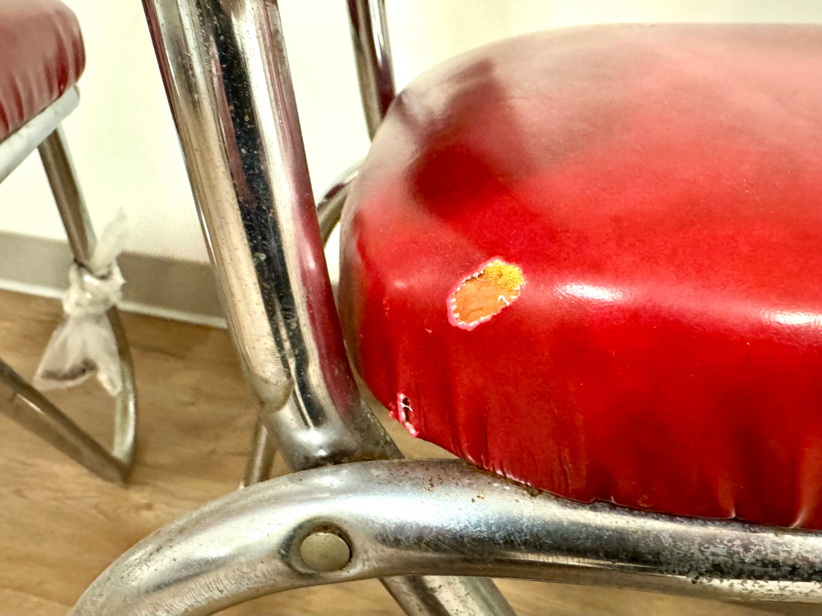 Juego de comedor rojo de los años 50