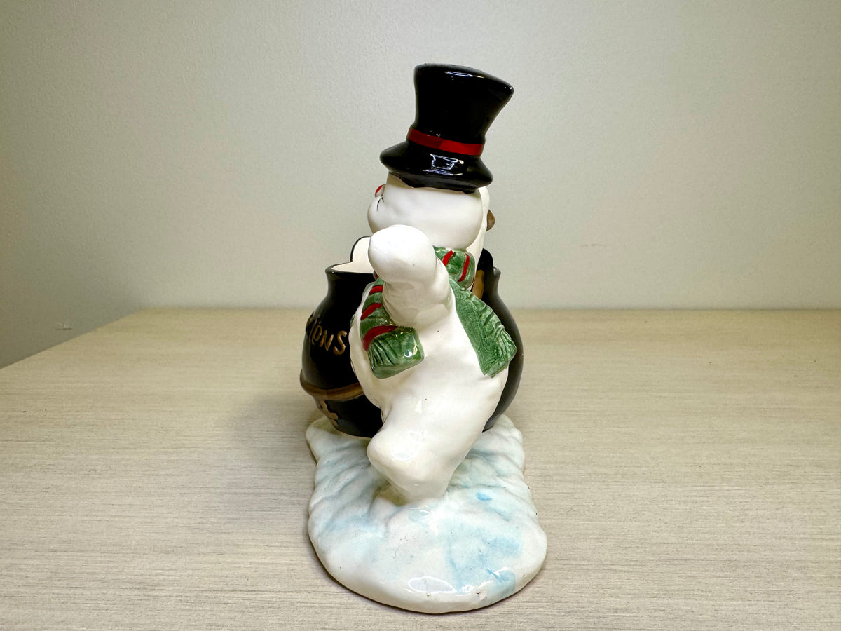 1992 Holland Floral Ceramic Snowman