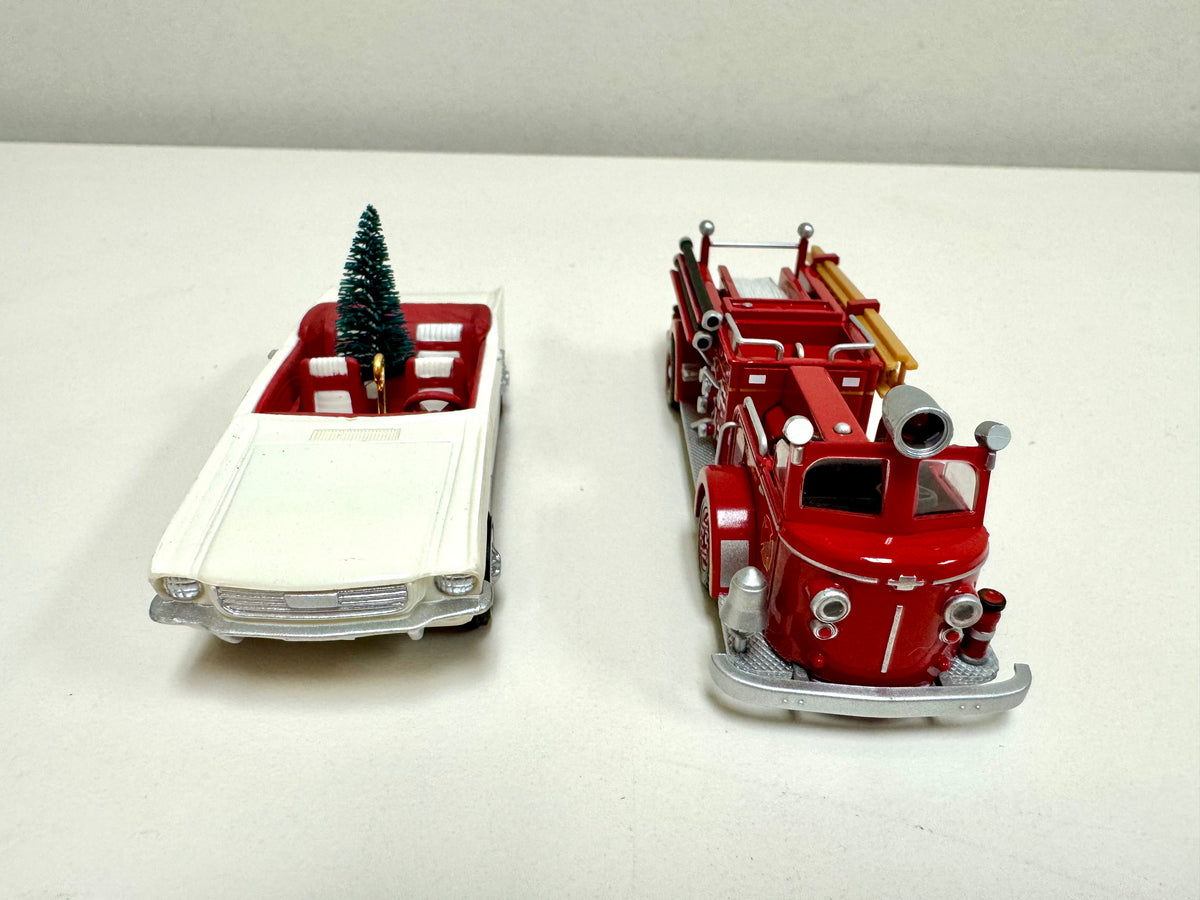 Paquete de adornos de Navidad de camión de bomberos