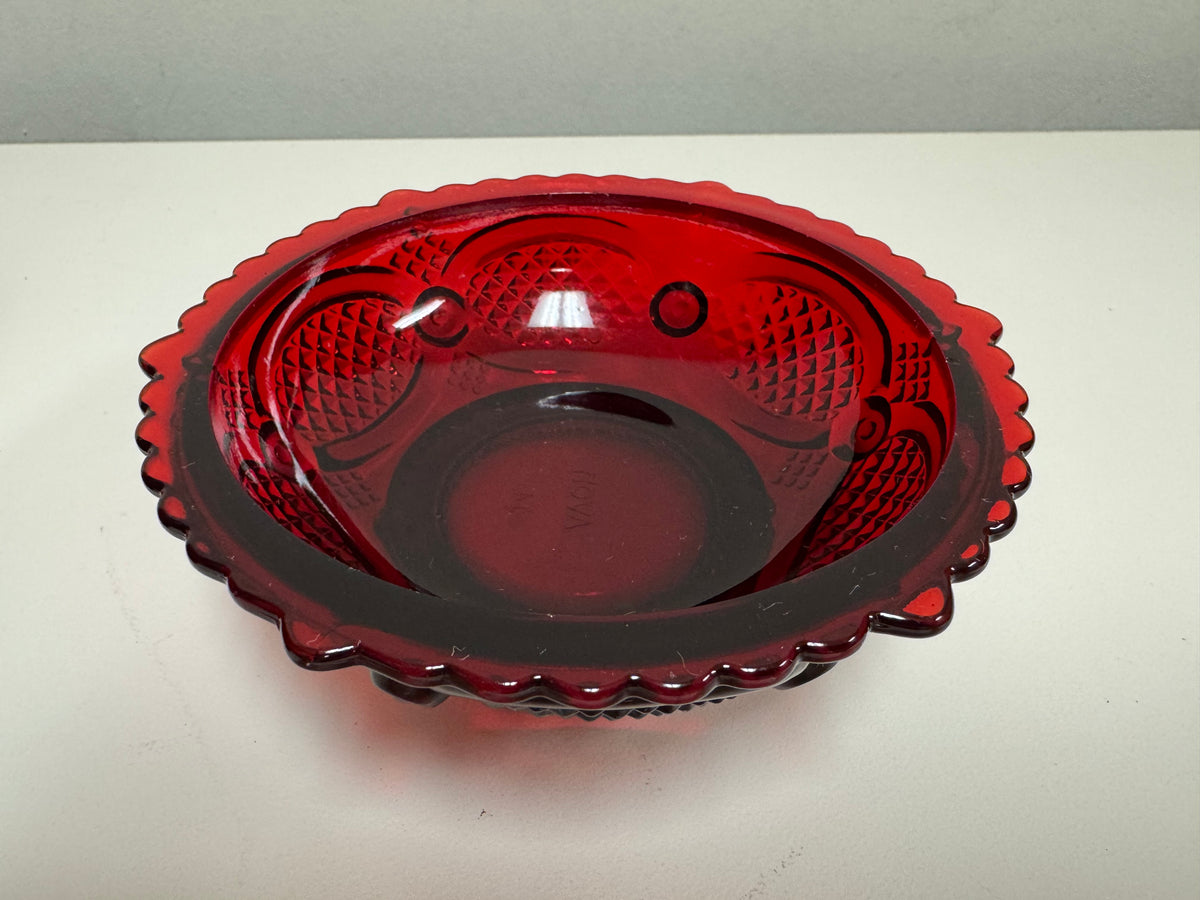 Avon 1876 Ruby Red Dessert Bowls