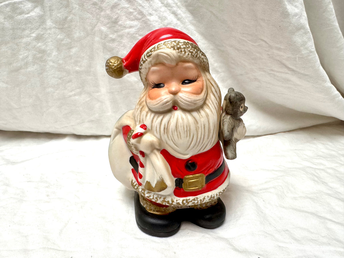 Hucha de cerámica de Papá Noel de los años 70