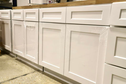 White Shaker Base Cabinet 34.5"H