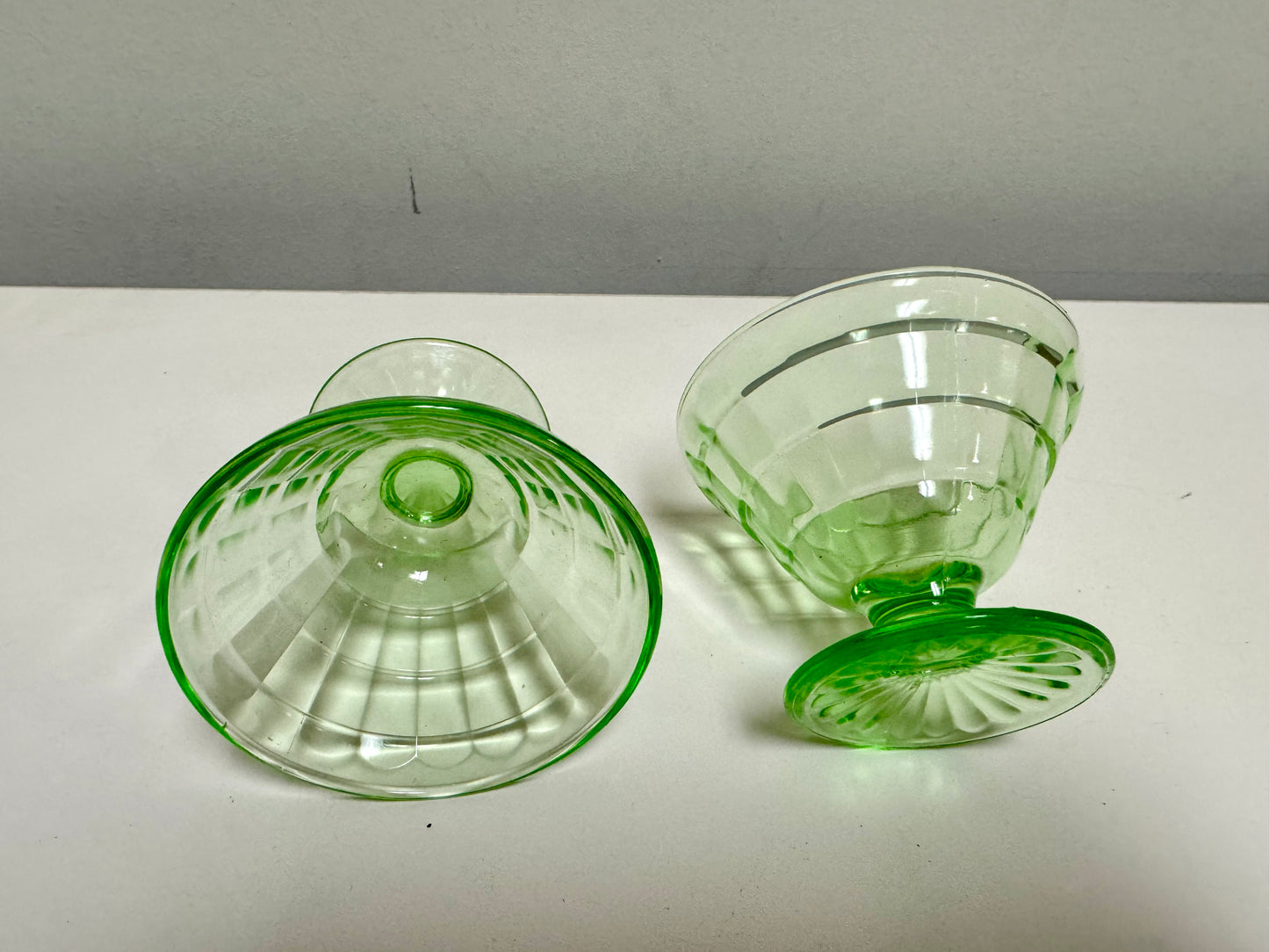 Anchor Hocking Green Depression Glass Set