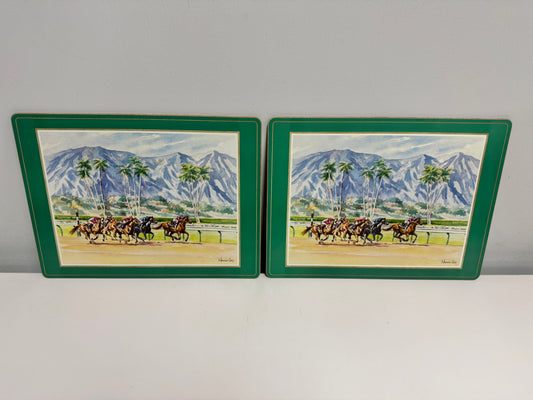 Horse Racing Plate Mat Set