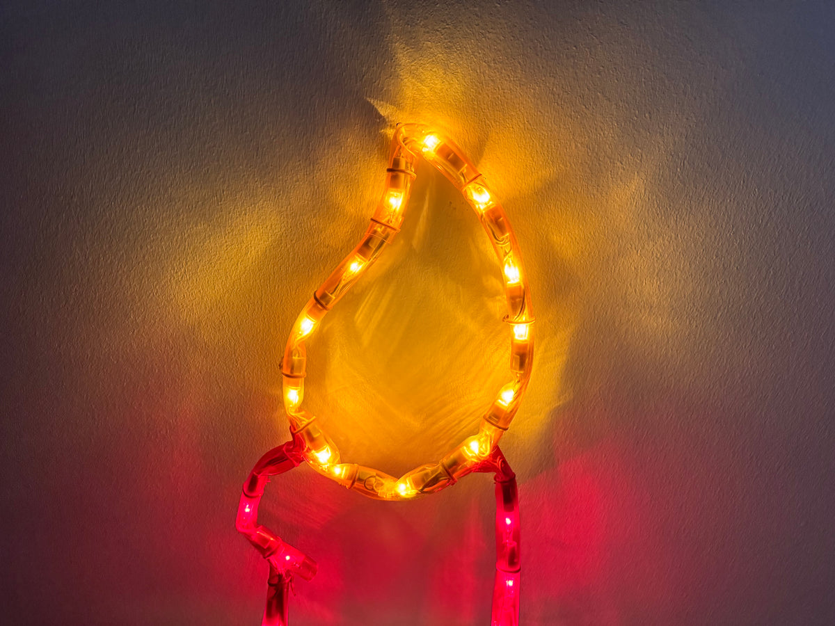 Decoración de vela iluminada Mr. Christmas de los años 90