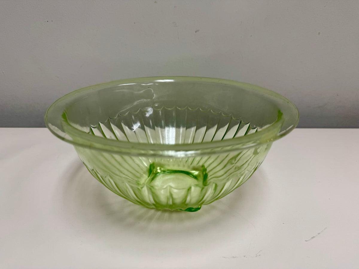 Green Glass Mixing Bowl
