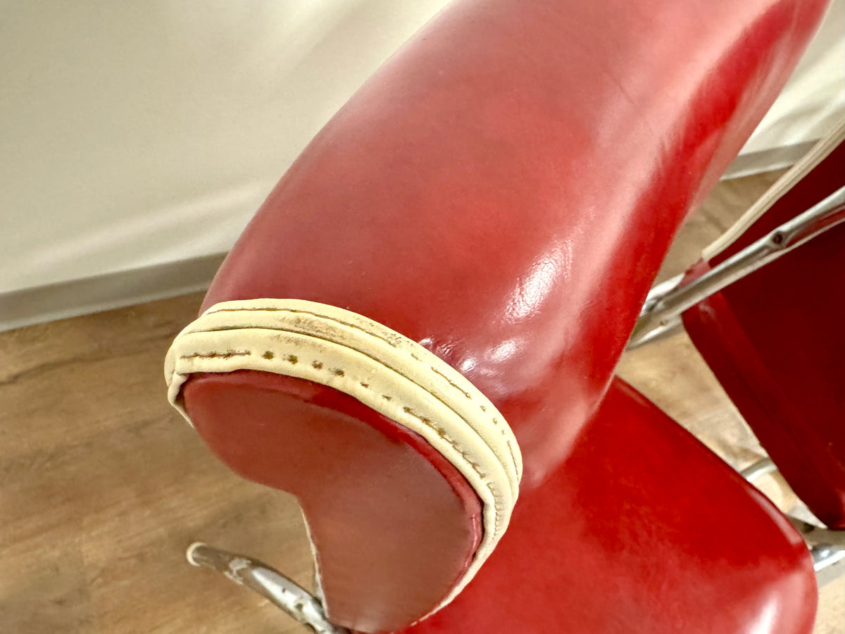 Juego de comedor rojo de los años 50