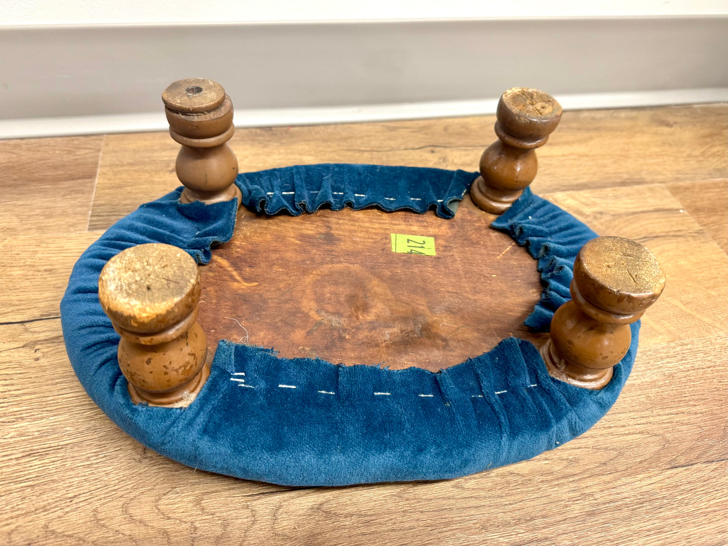 Small Blue Foot Stool