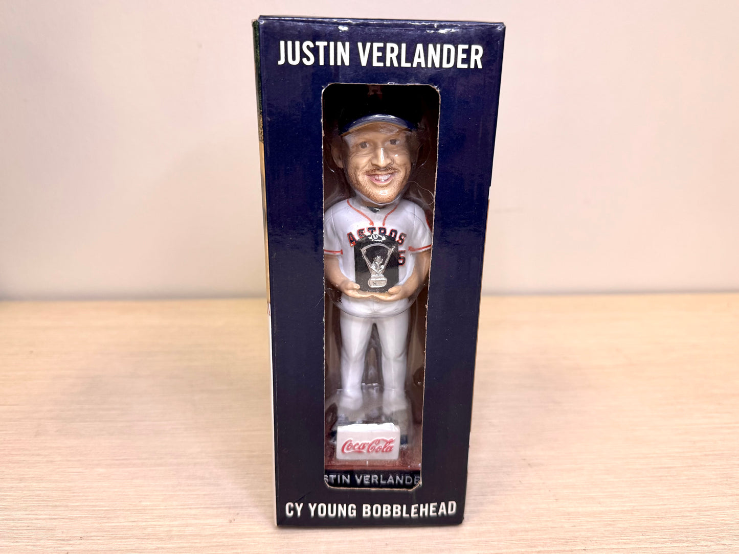 Figura de cabeza móvil de Justin Verlander de los Houston Astros, "Premio Cy Young" 2019