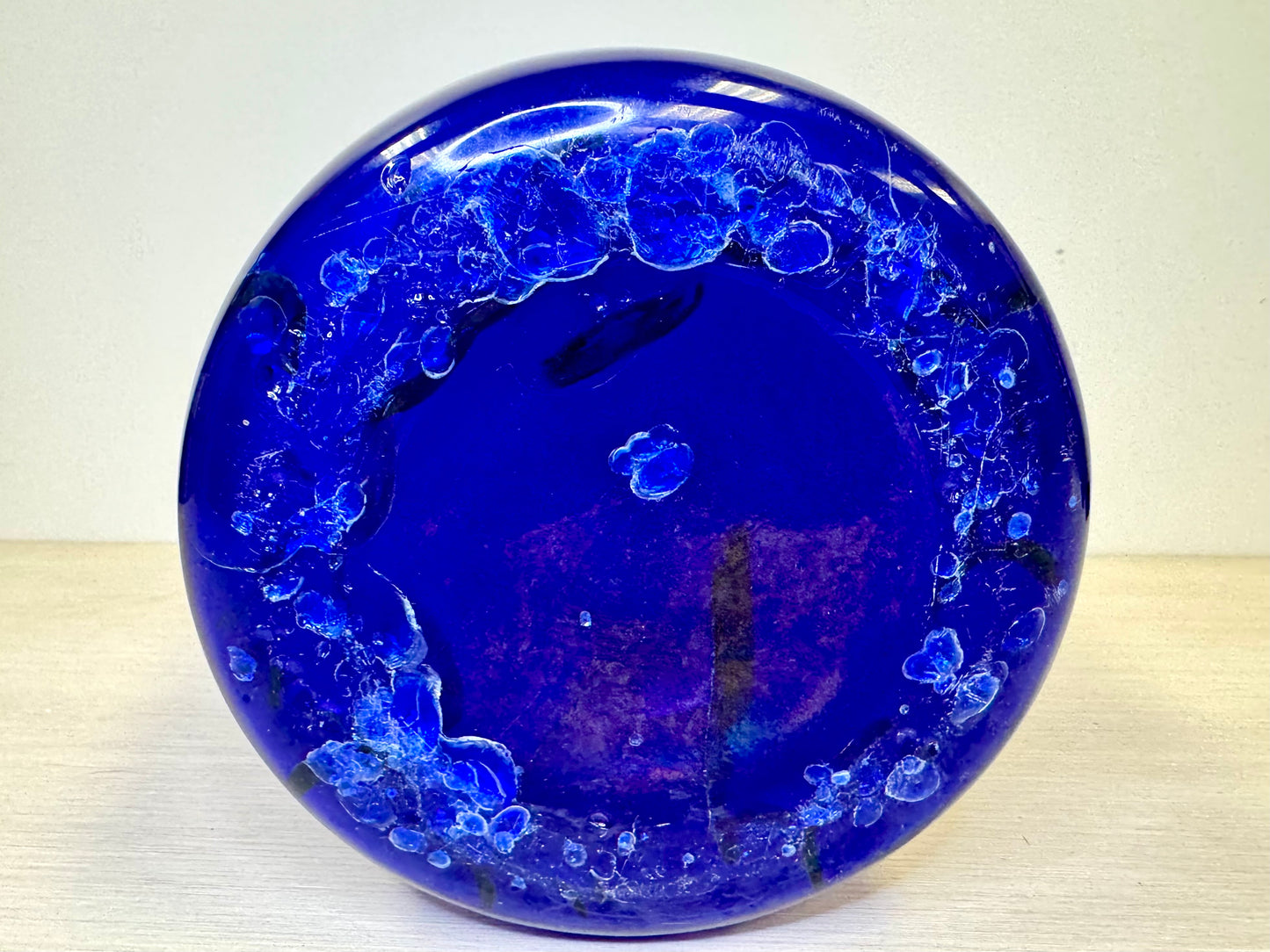Large Blue Demijohn Bottle