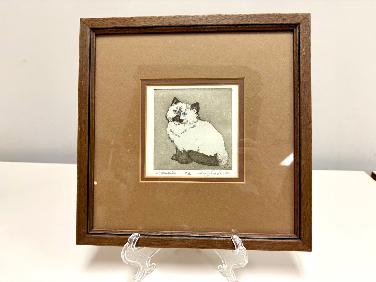 Obra de arte "Gatito siamés" de los años 80