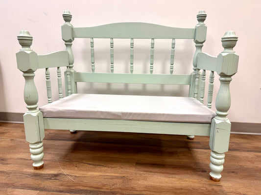 Light Blue Wooden Bench