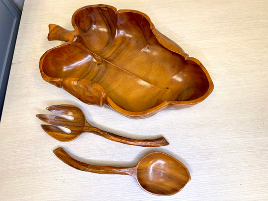 Hawaiian Sorensen Monkeypod Wooden Salad Bowl