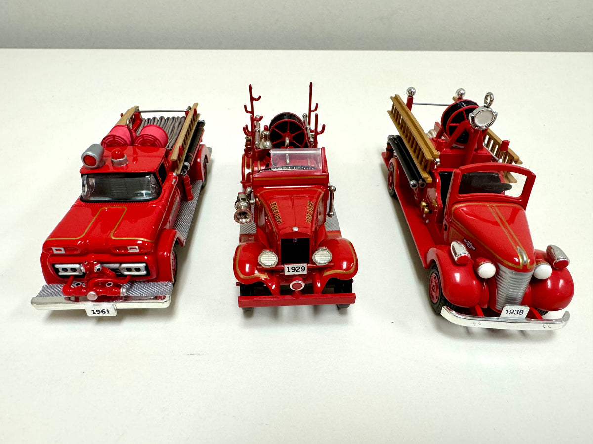 Paquete de adornos de Navidad de camión de bomberos