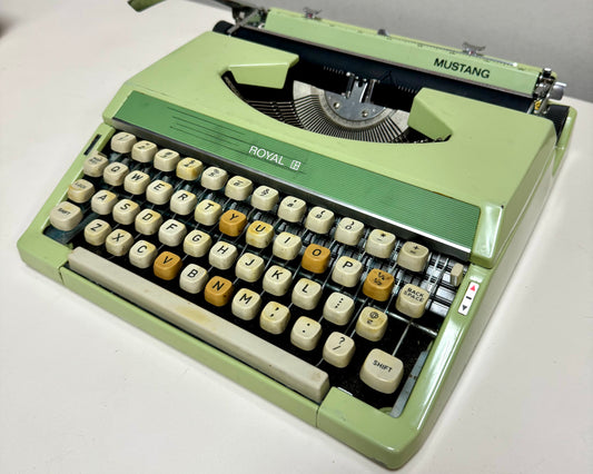 1970s Lime Green Royal Mustang Typewriter