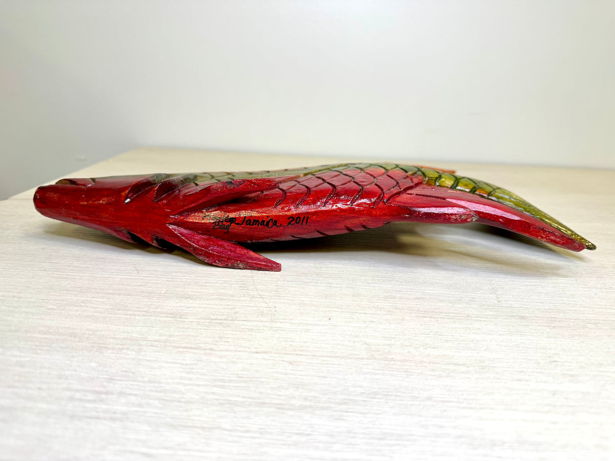 Peces de madera tallados a mano de Jamaica
