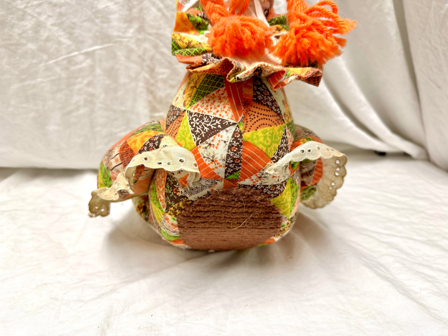 Handmade Quilted Turkey Stuffed Animal Decoration