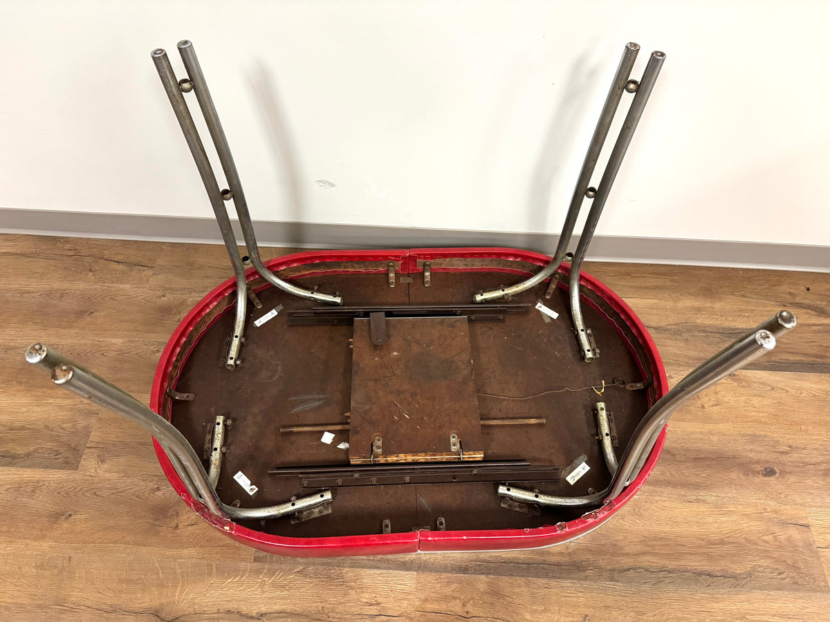 Juego de comedor rojo de los años 50