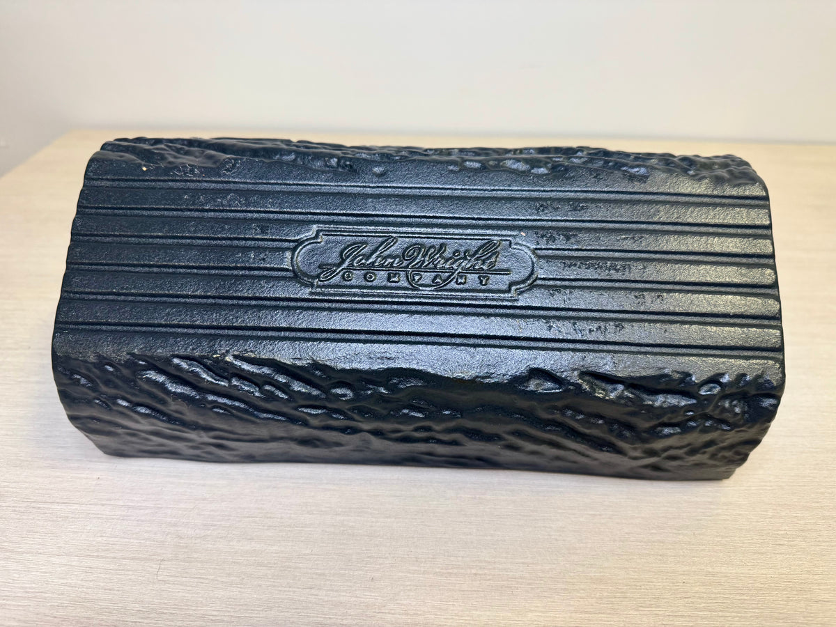 John Wright Co. Cast Iron Log Shaped Stove Steamer
