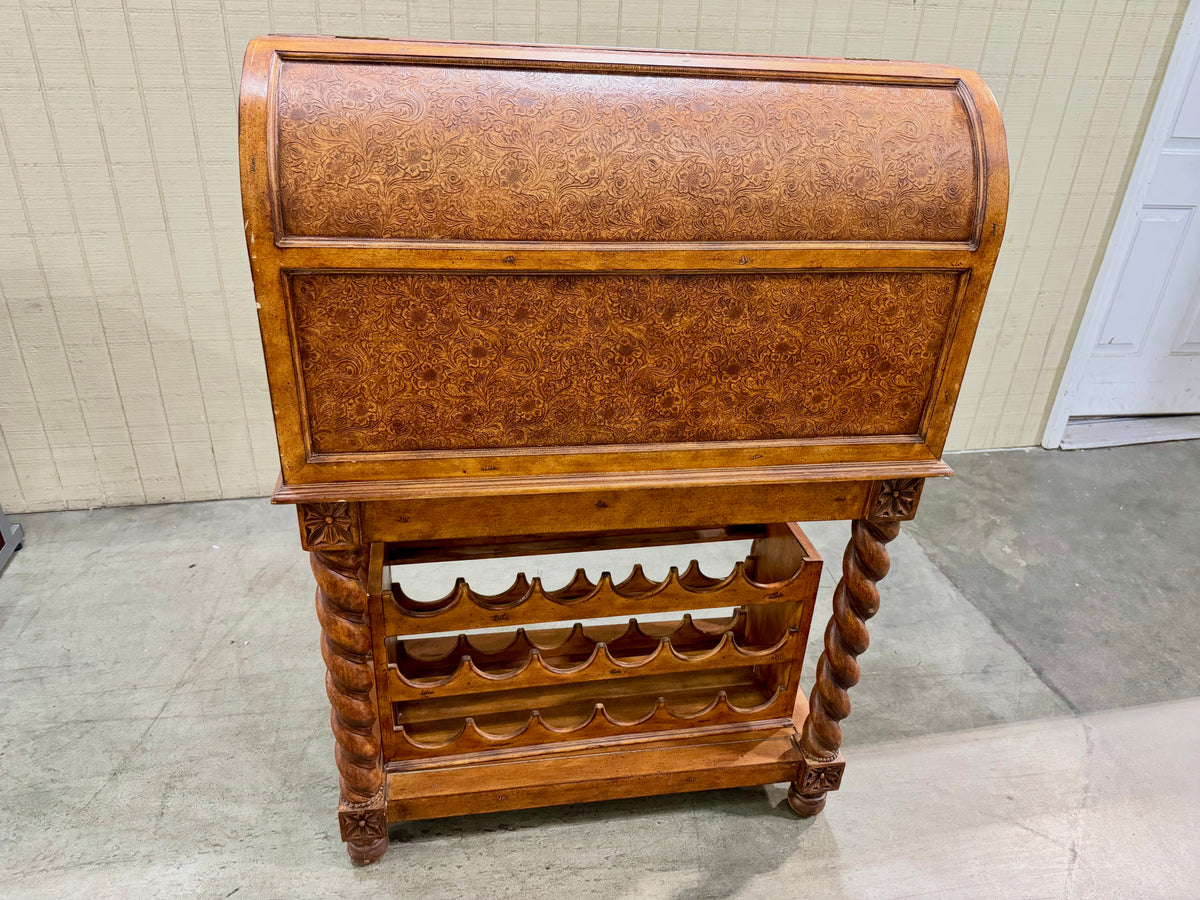 Carved Wooden Bar Cabinet