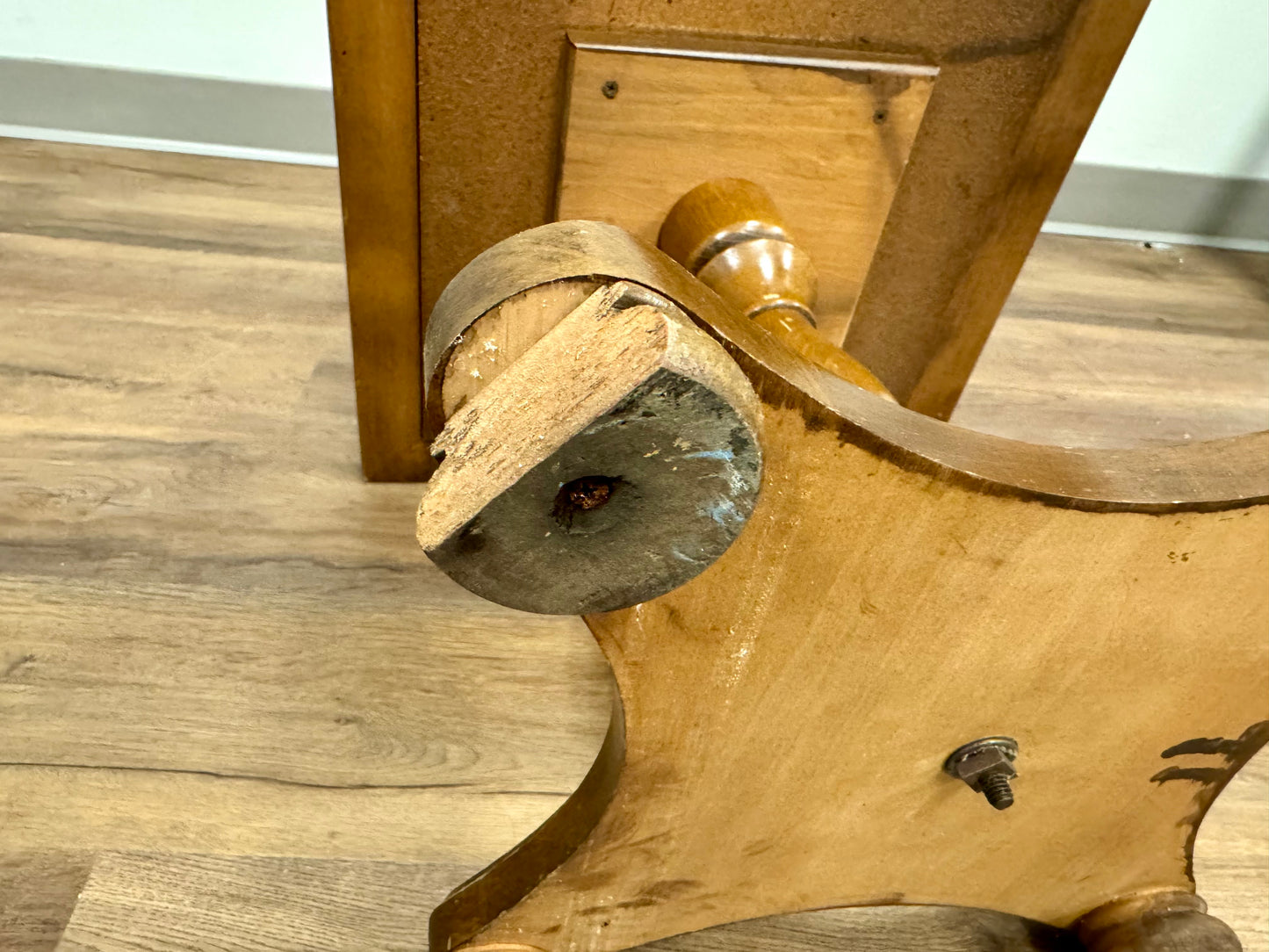 Midcentury Faux Marble Side Table