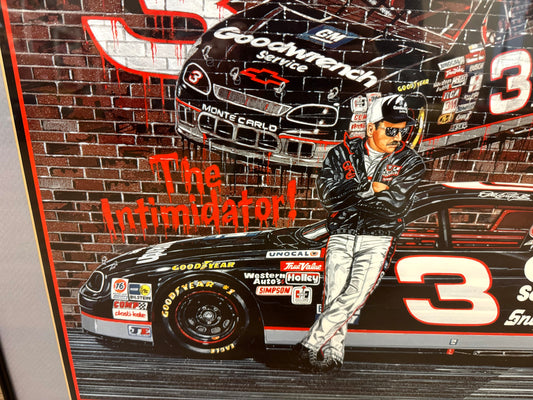 1996 NASCAR Dale Earnhardt Sr. #3 Framed Signed Print