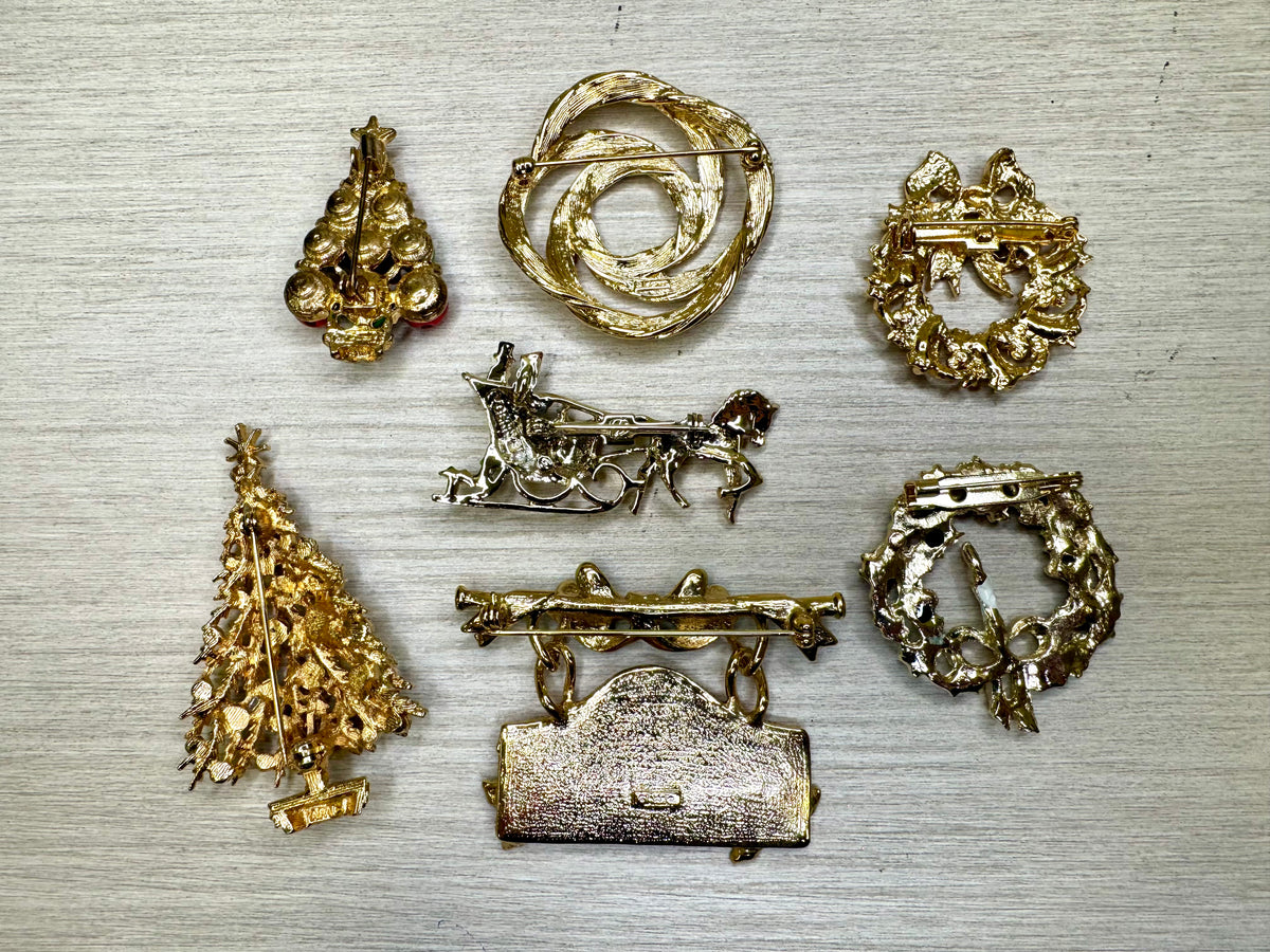 Broches de Navidad vintage