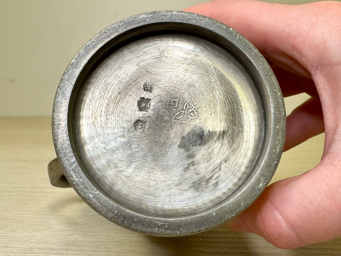 Vintage Pewter Haystack Pitcher