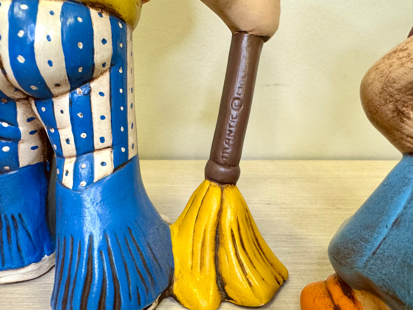 1970s Helga the Housekeeper & Rabbit Ceramic Handpainted Figures