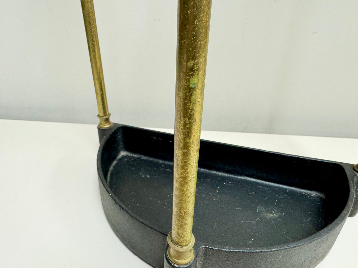 Antique Brass & Cast Iron Umbrella Stand