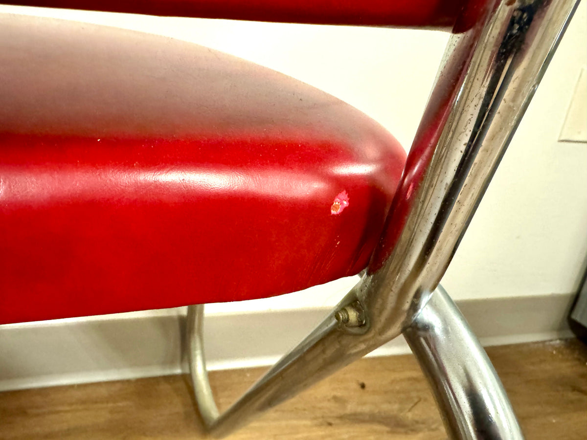 Juego de comedor rojo de los años 50