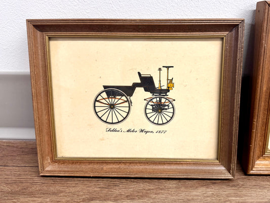 Antique Wagon & Automobile Art Set