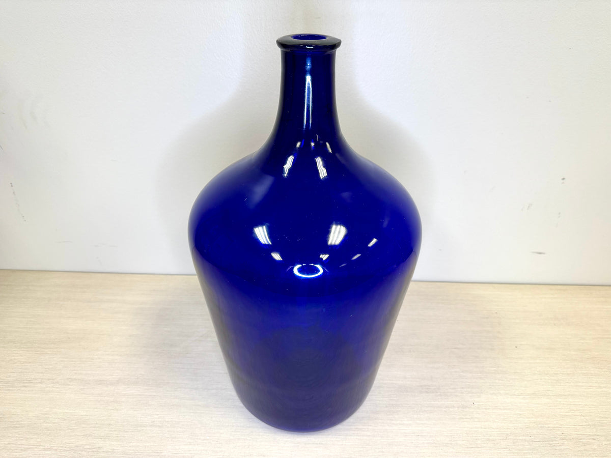 Large Blue Demijohn Bottle
