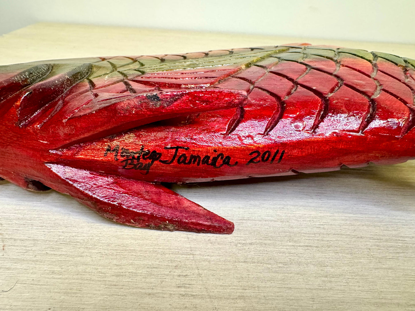 Jamaican Hand Carved Wooden Fish