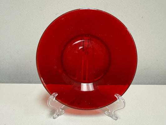 Anchor Hocking MCM Ruby Red Side Plates