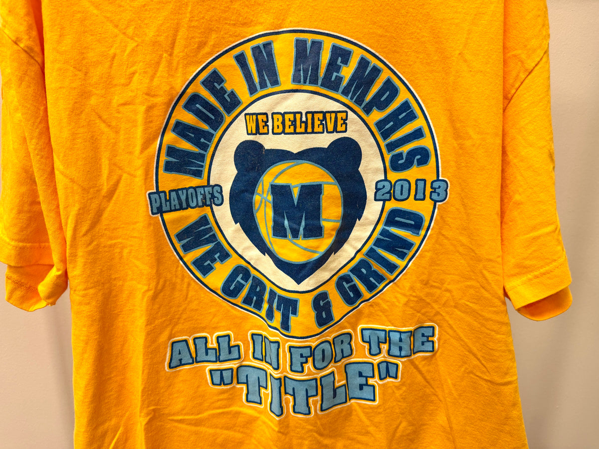 Camiseta de los Playoffs de 2013 de los Memphis Grizzlies "Hecho en Memphis"