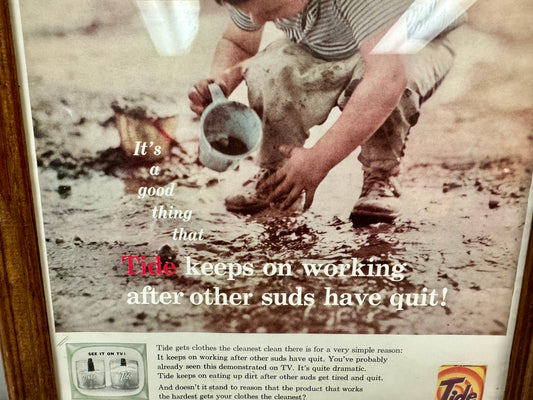 1959 Tide Magazine Print Advertisement Framed