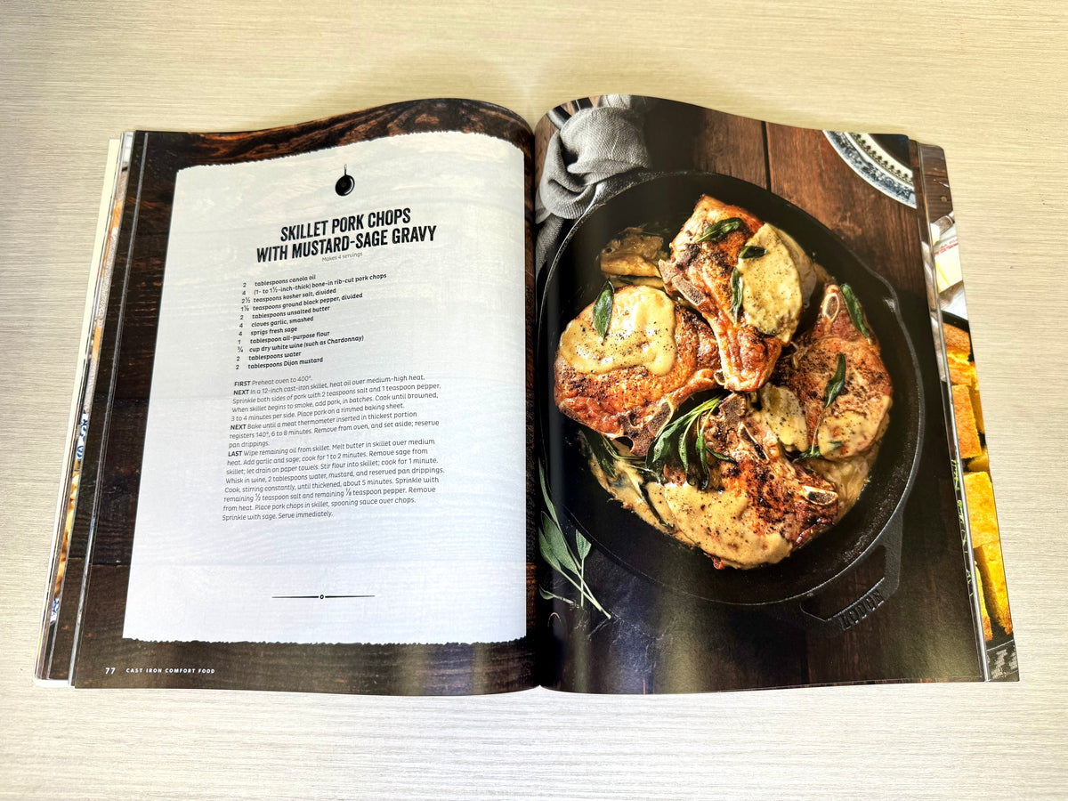 Libro de comida reconfortante en hierro fundido