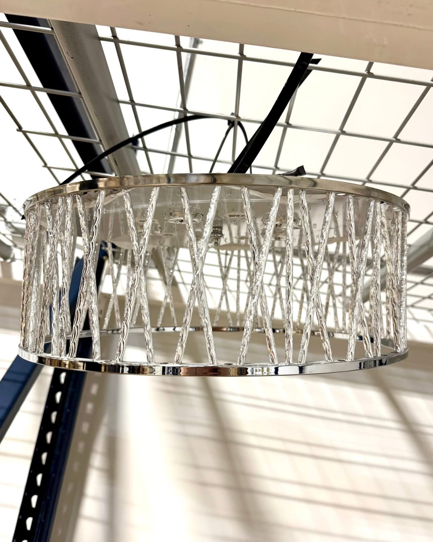 Brand New Silver Flush Light